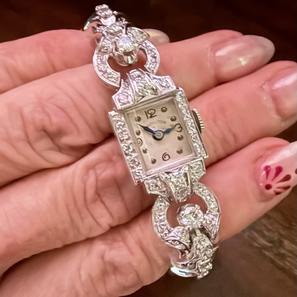 Lady Hamilton Watch 💕 Platinum & Diamond 💕 Art Deco